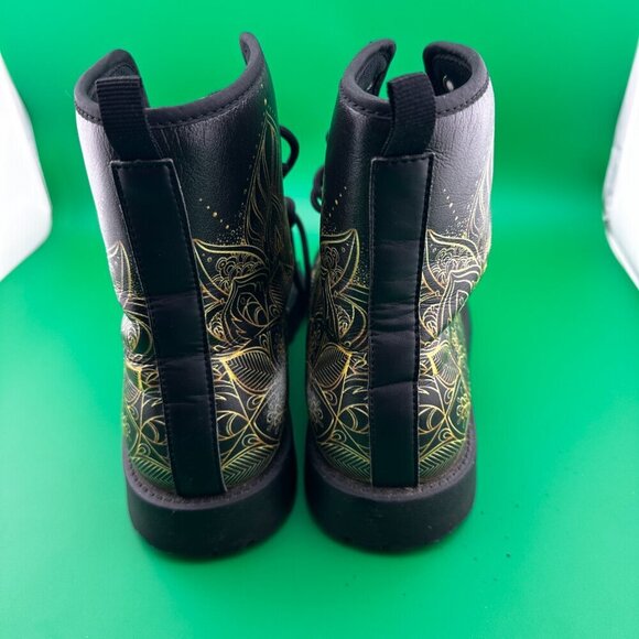 COLORFUL WOMEN's LEATHER BOOTS, LACED-UP, SIZE 10 - Picture 4 of 9